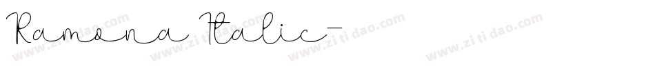 Ramona Italic字体转换